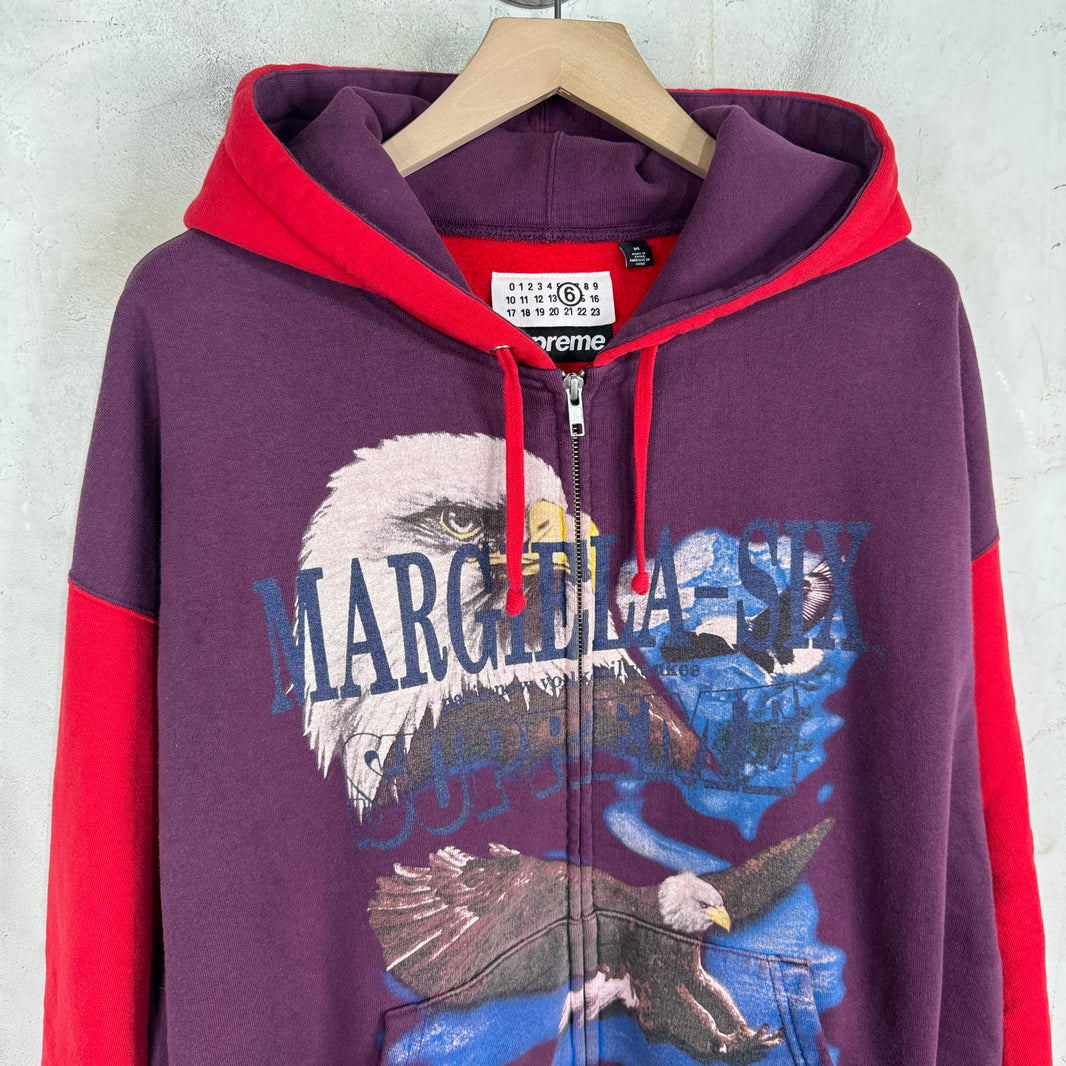 Supreme x MM6 Eagle Zip Up Hoodie