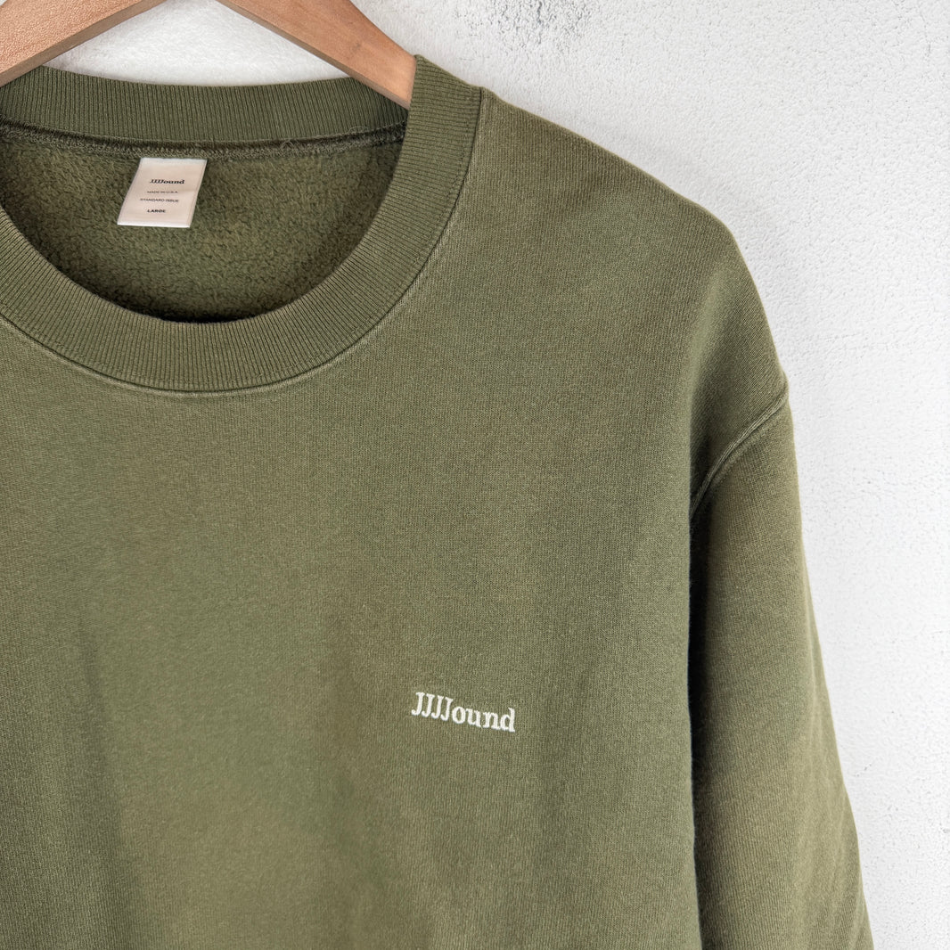 JJJJound Green Small Logo Crewneck