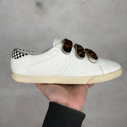 Celine Triomphe Leopard Strap Sneakers