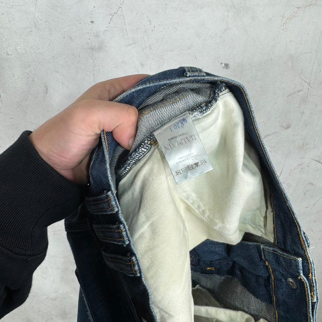 Balmain Medium Wash Decarnin Biker Jeans