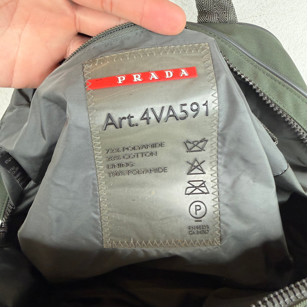 Prada Linea Rossa Olive Side Bag