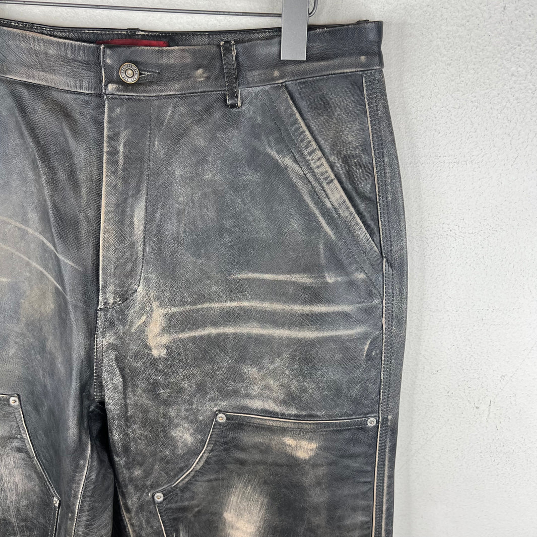 424 Leather Double Knee Trousers