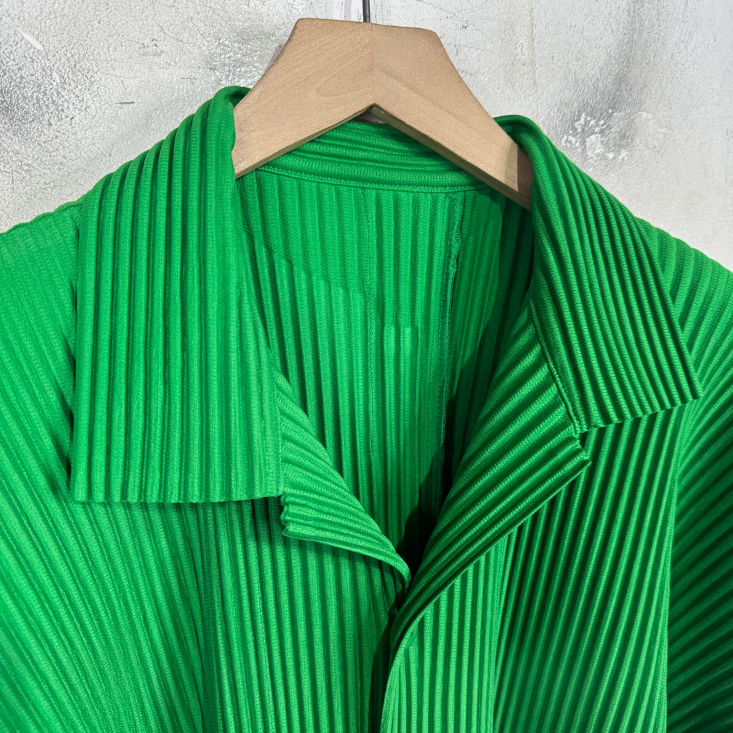 Issey Miyake Green Pleates S/S Shirt
