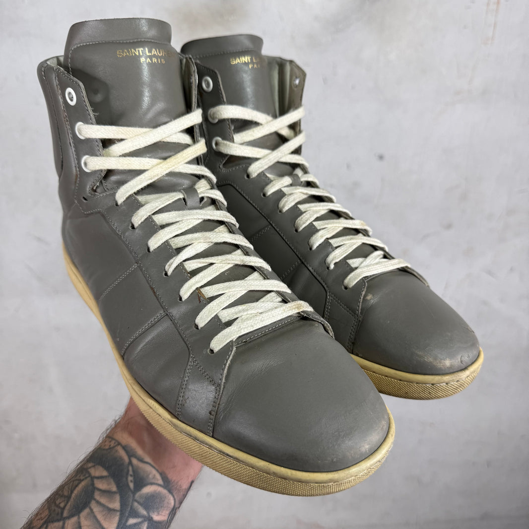 Saint Laurent Grey Leather SL03 Sneakers
