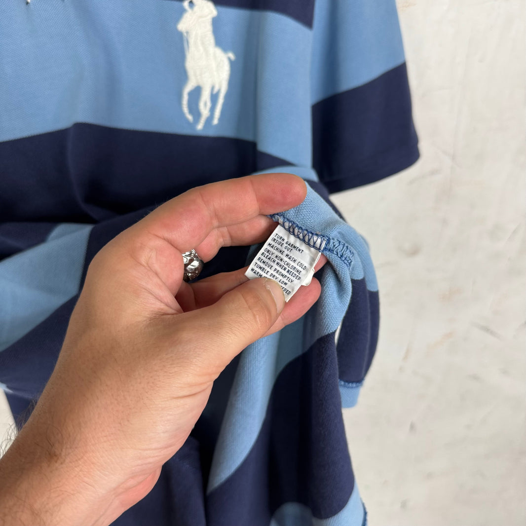Ralph Lauren Big Pony Crest Blue Striped Polo
