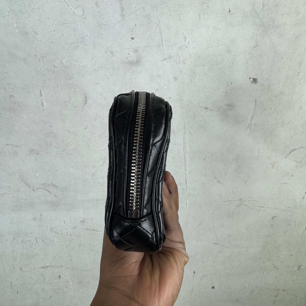 Bottega Veneta Black Woven Mini Pouch