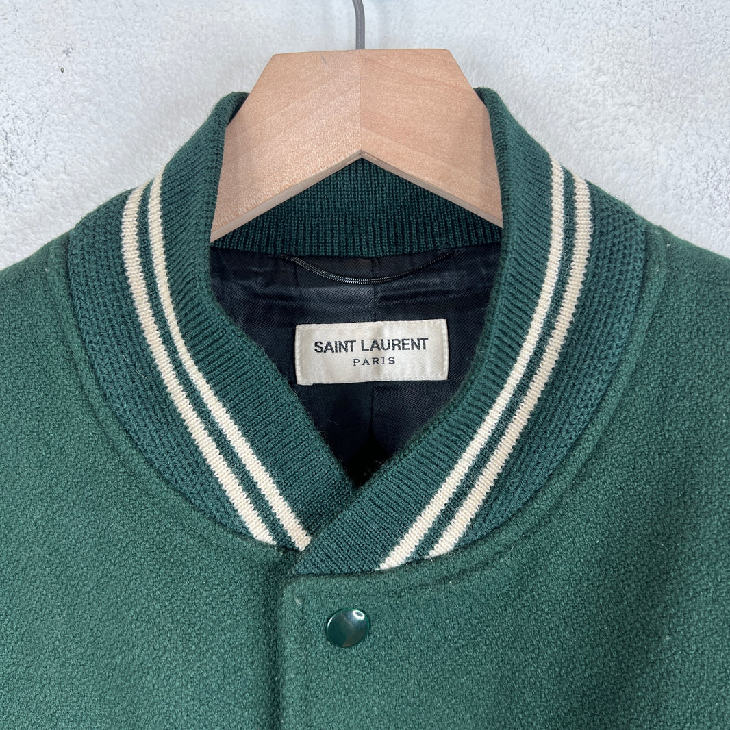 Saint Laurent Forest Green Teddy Jacket