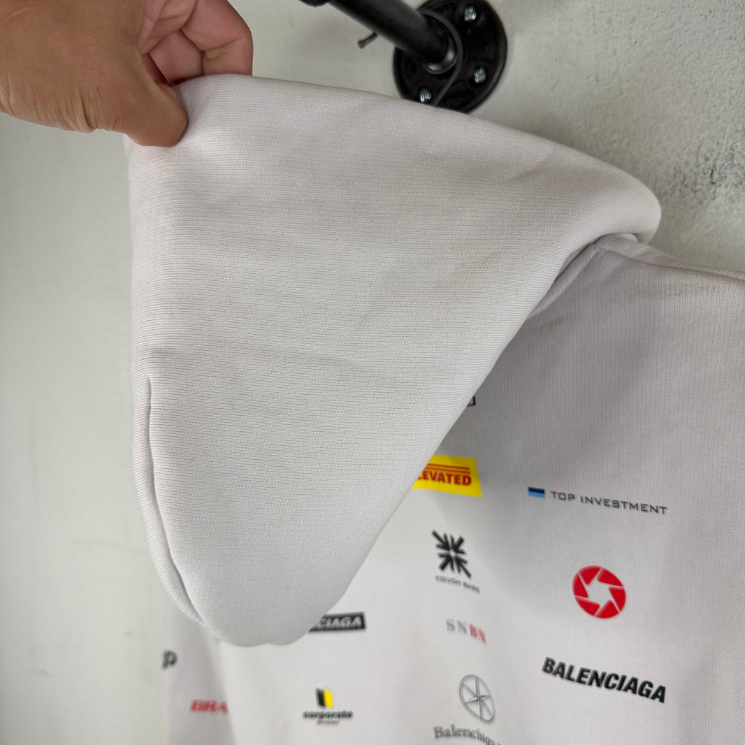 Balenciaga Business Logos Zip Hoodie