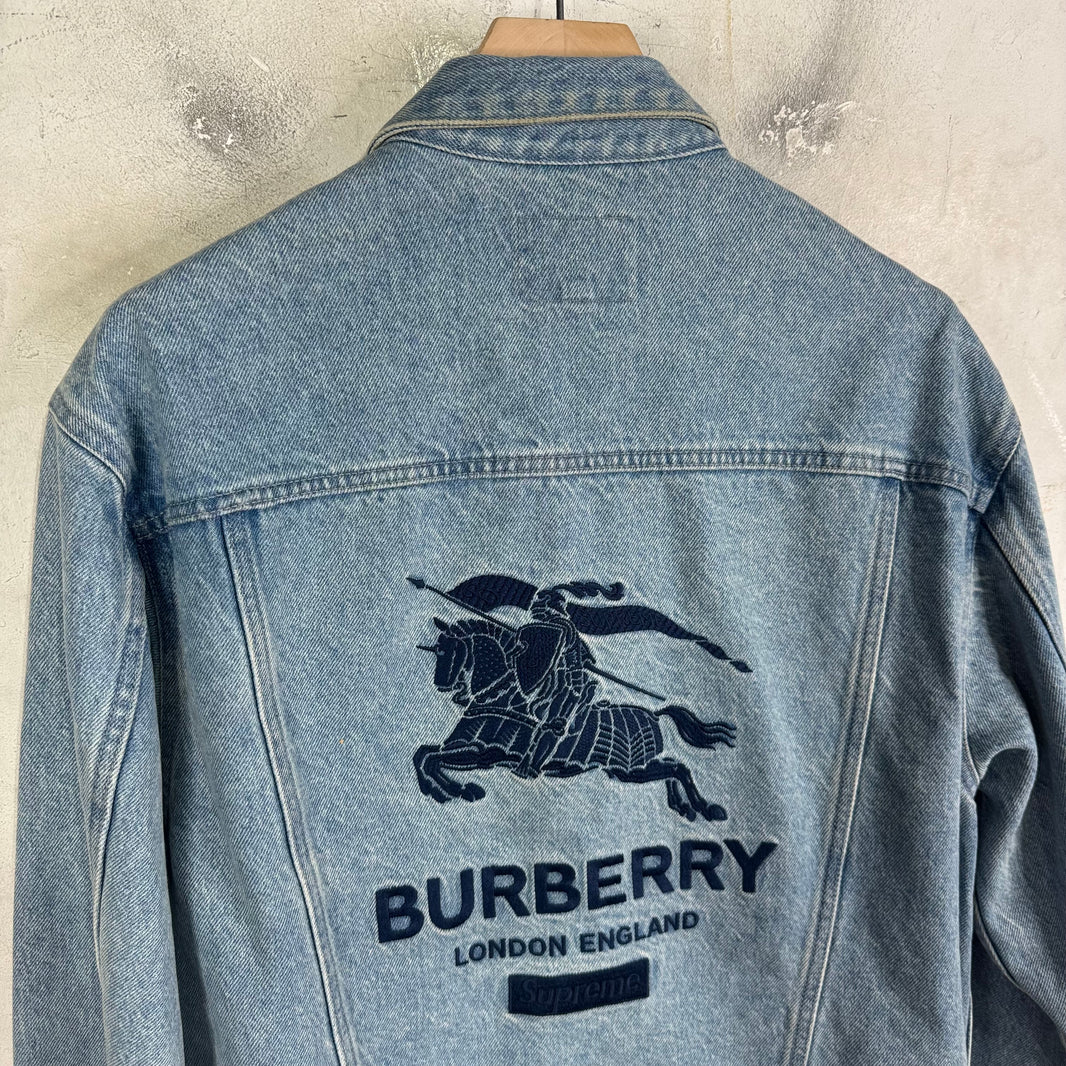 Supreme x Burberry Denim Trucker Jacket