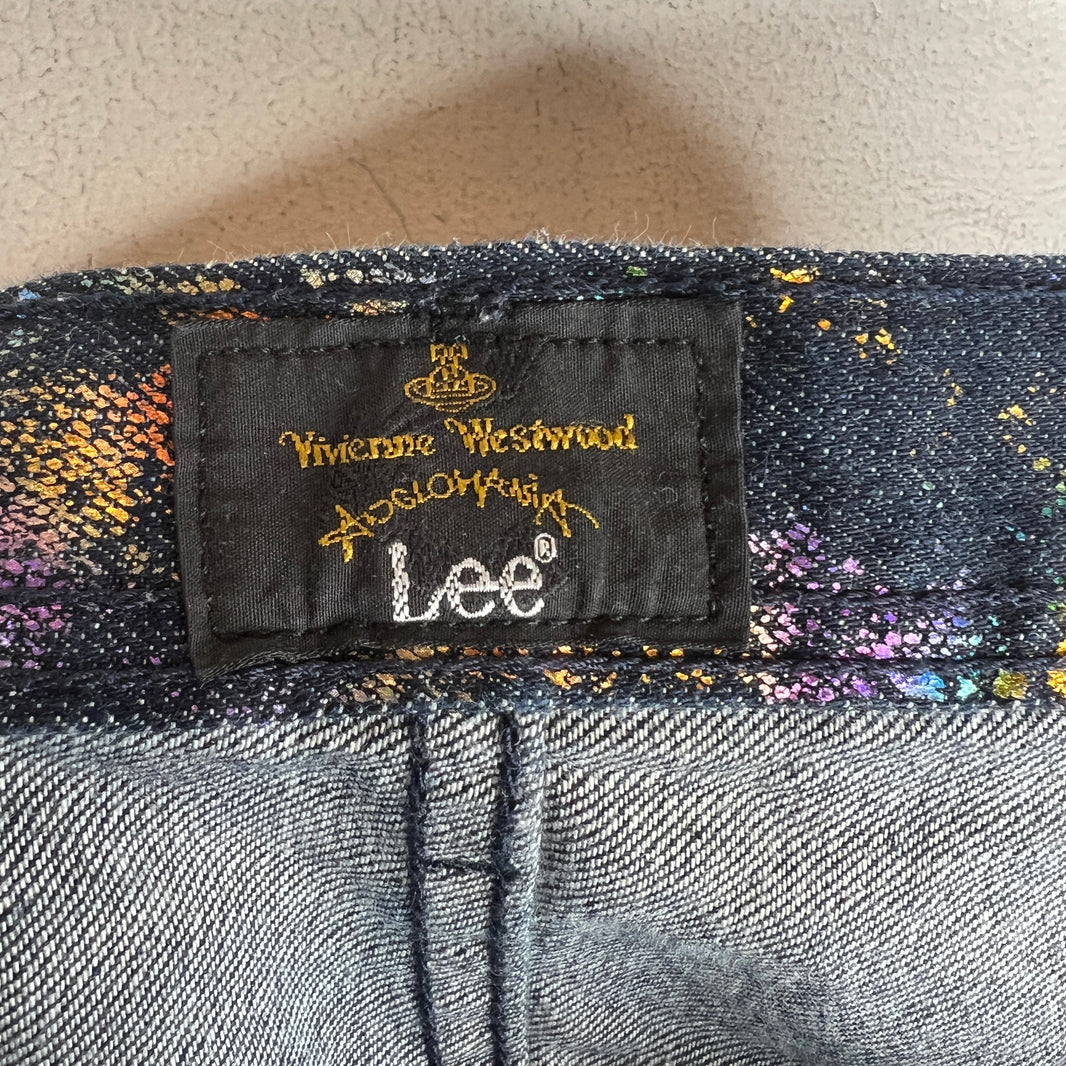 Vivienne Westwood Lee Cracked Painted Denim Jeans