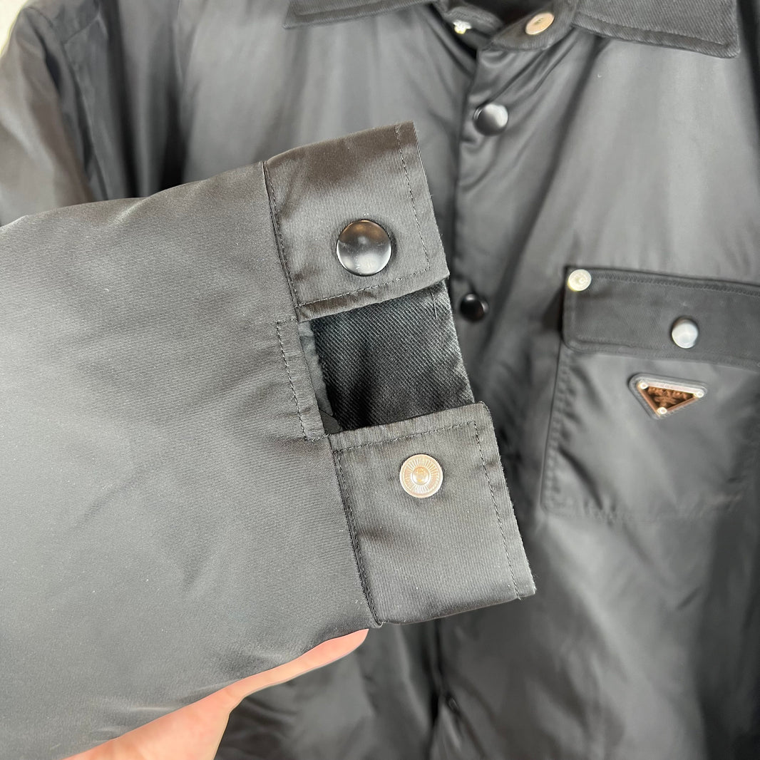 Prada Padded Snap Button Badge Jacket