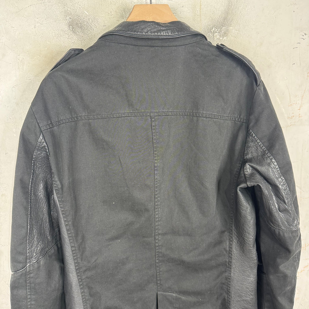 Dirk Bikkemberg Leather Elements Blazer Jacket