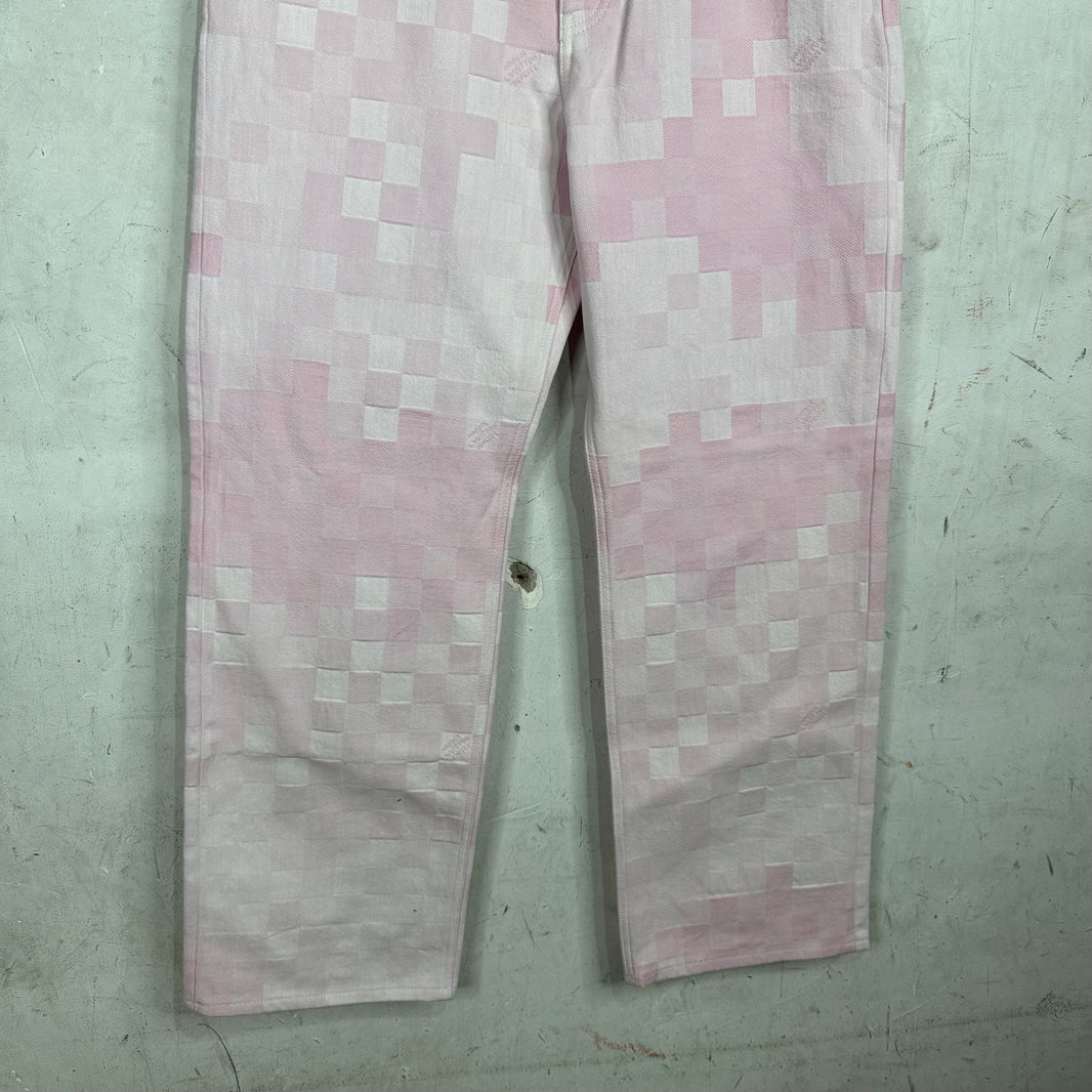 Louis Vuitton Pink Damier Loose Jeans