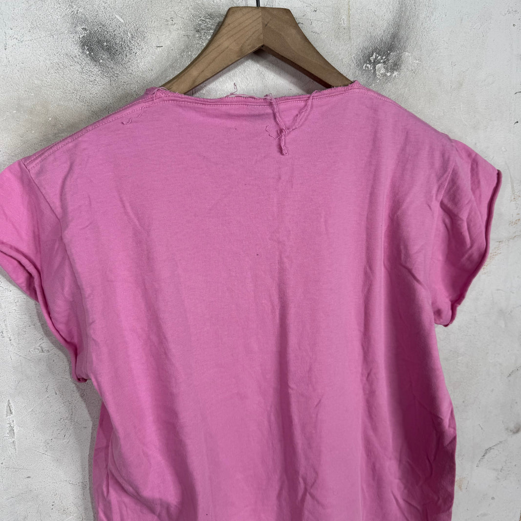 Balenciaga Pink Size Sticker Baby T-Shirt