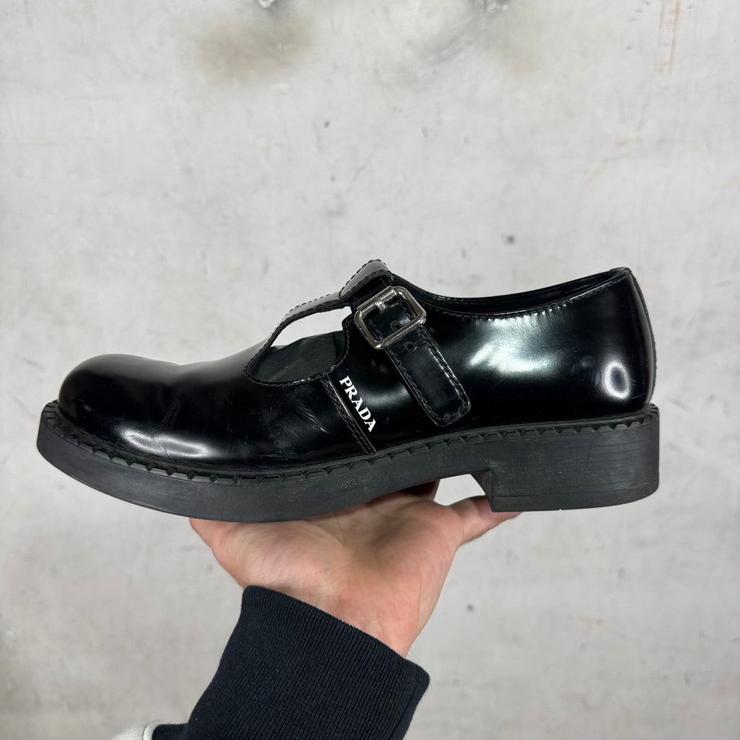 Prada Leather Mary Jane Mules