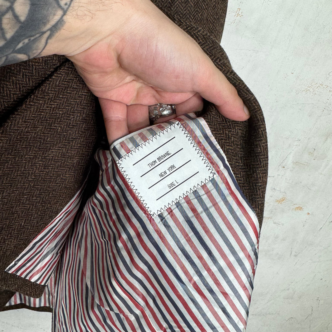 Thom Browne Dark Brown Wool Blazer