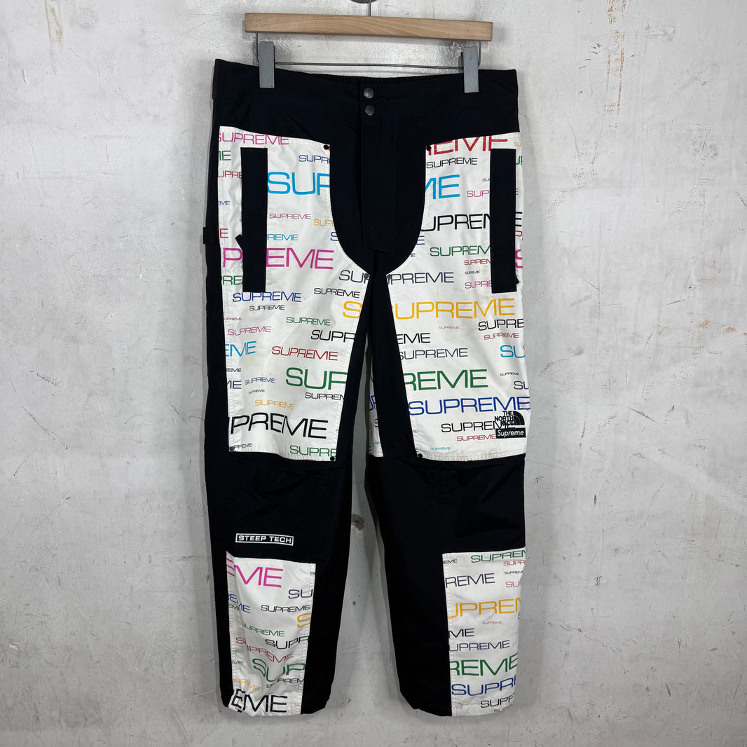 Supreme x TNF Multicolor Script Shell Pants