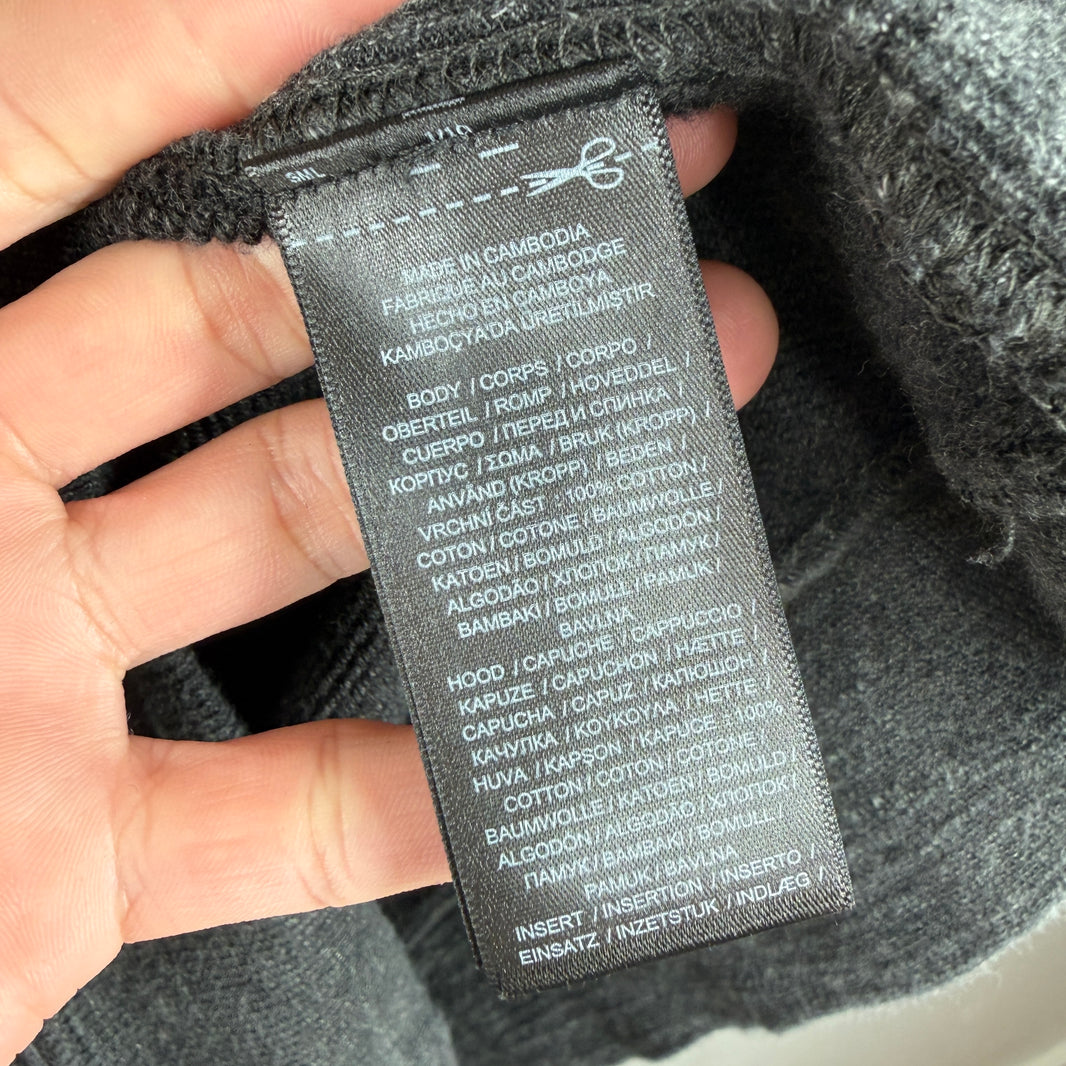 RRL Heather Black Pullover Hoodie