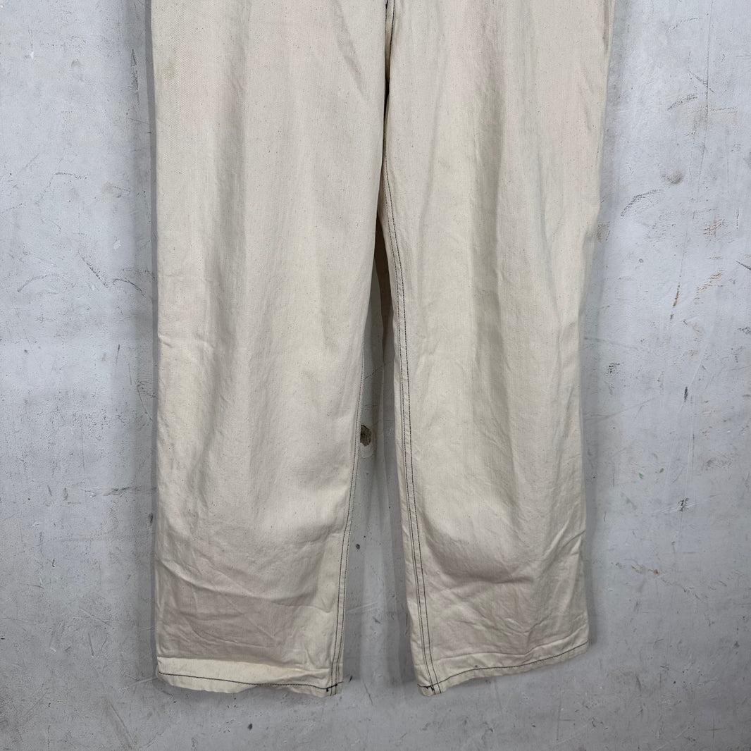 Eckhaus Latta Contrast Stitch Linen Pants