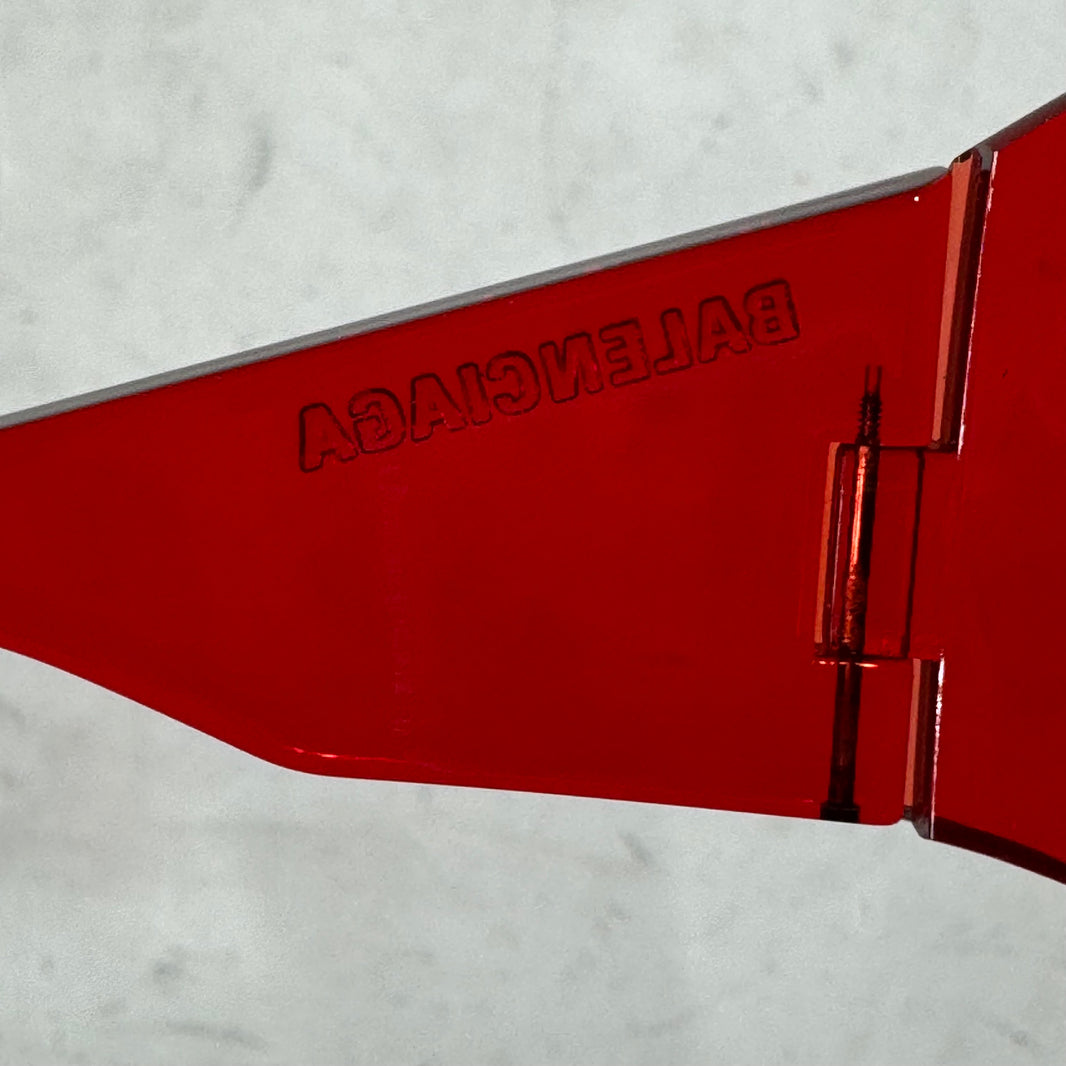 Balenciaga Red Butterfly Mask Sunglasses