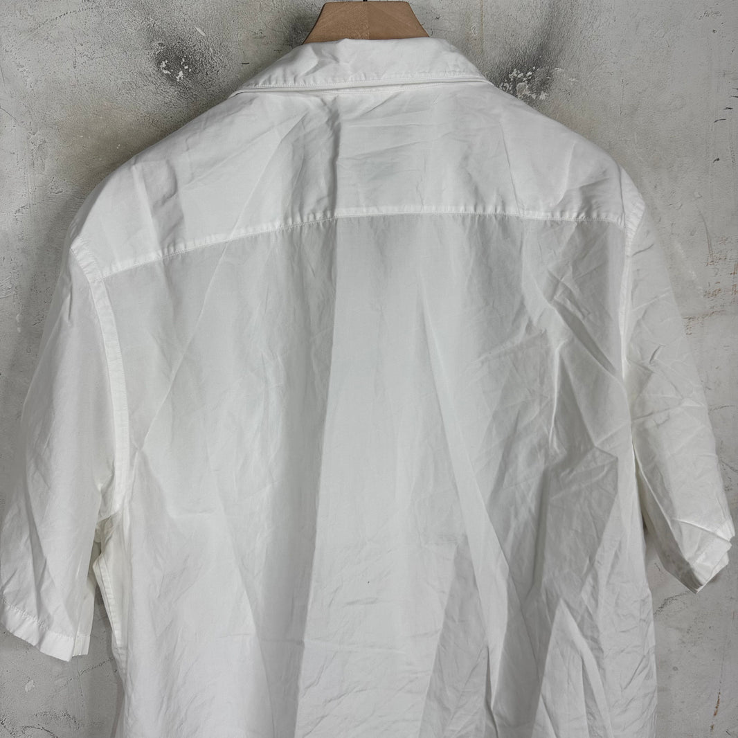 Prada White Triangular Patch S/S Shirt