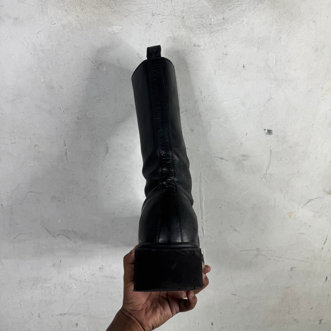 Balenciaga Tall Leather Stomper Boots