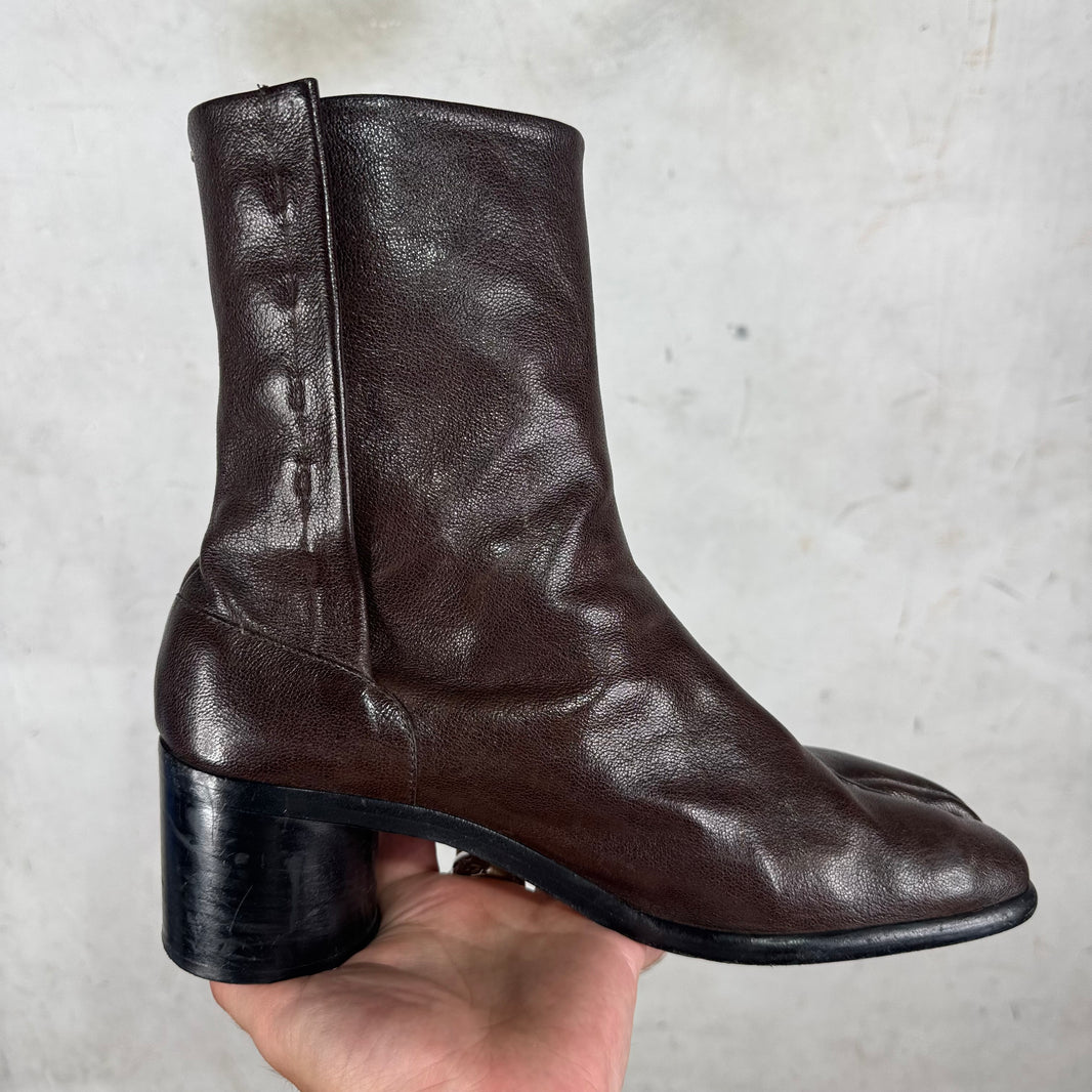 Margiela Brown Heeled Tabi Boots