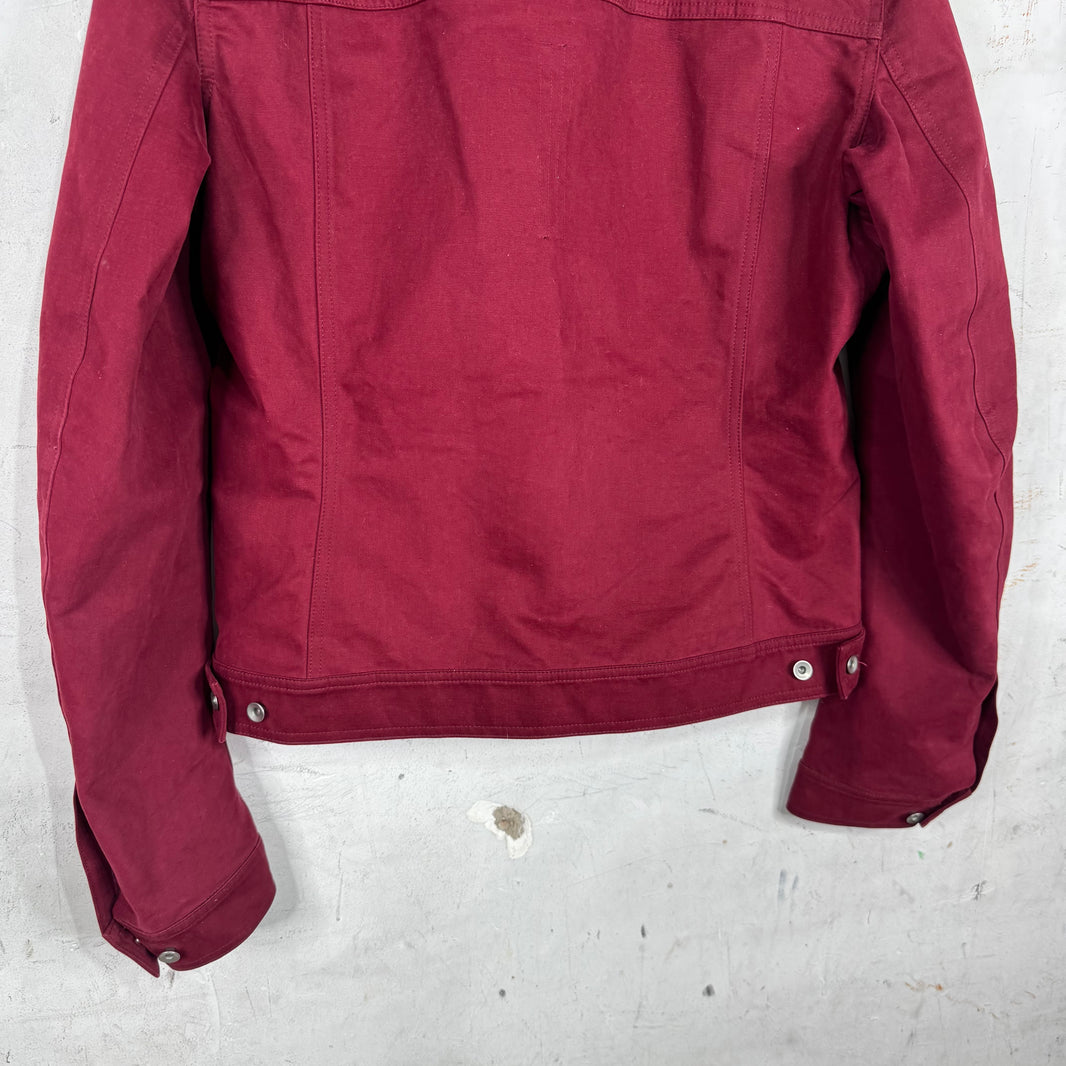DRKSHDW Maroon Moleskin Worker Jacket