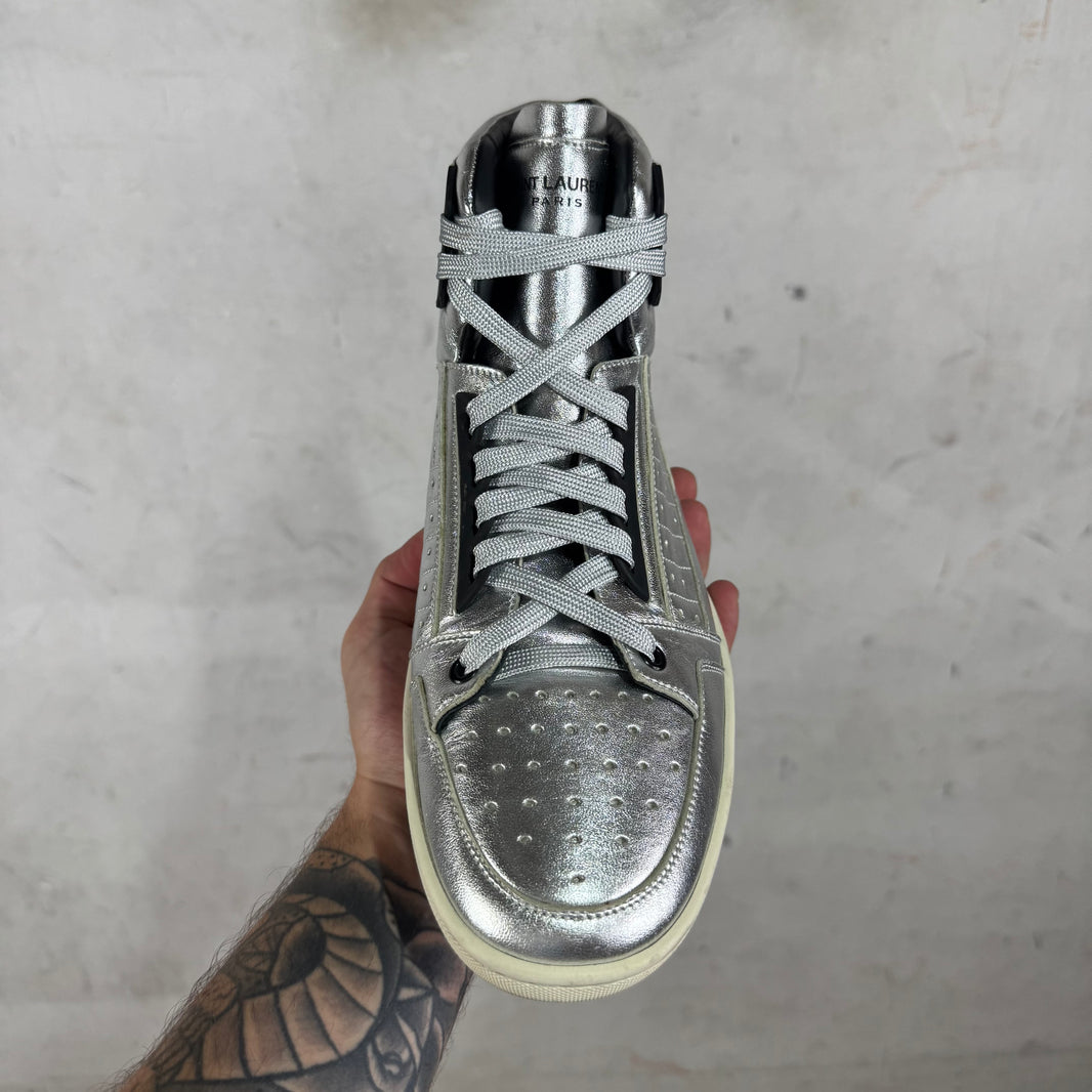 Saint Laurent Silver SL/24H High Sneakers