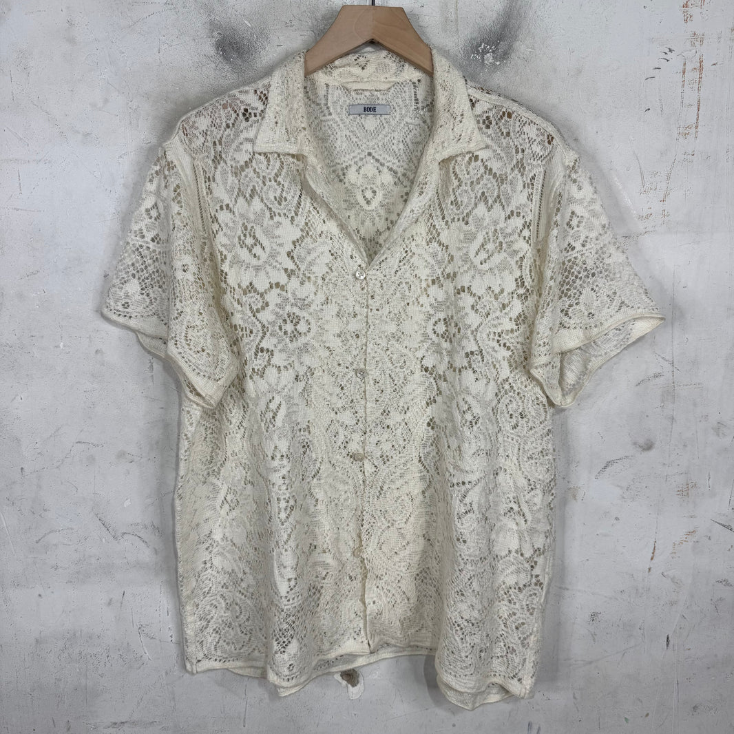 Bode Cream Lace Shirt