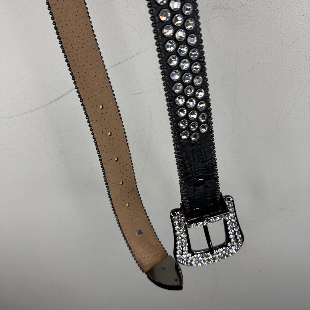 BB Simon Black Croc Belt