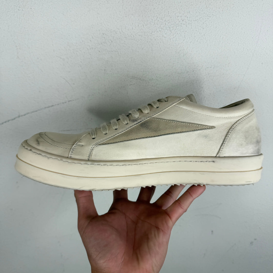 Rick Owens White Leather Vans