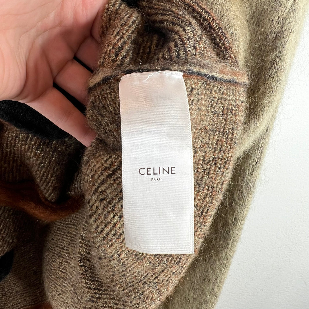 Celine Rhinestone Button Up Mohair Cardigan
