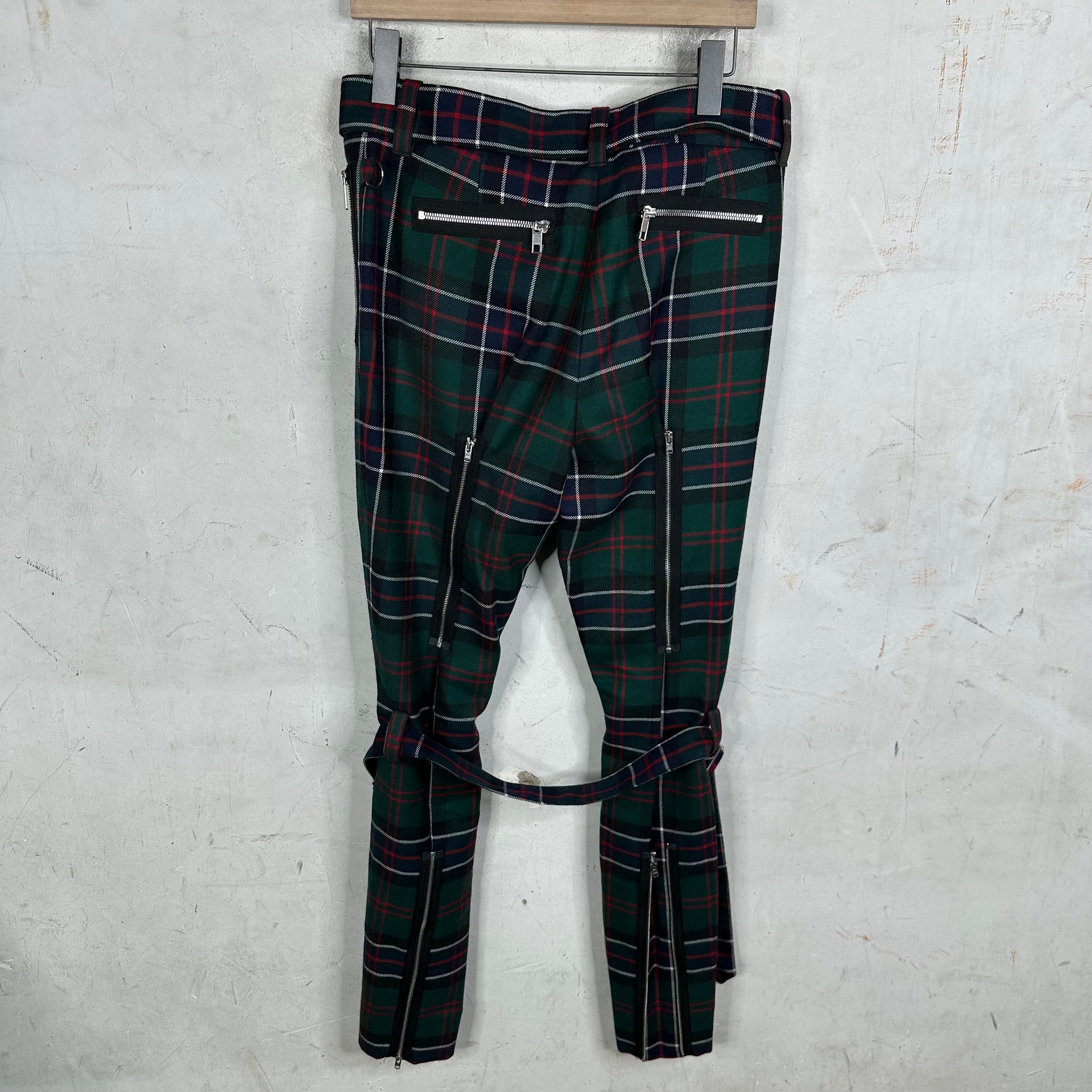 Gucci Plaid Bondage Pants