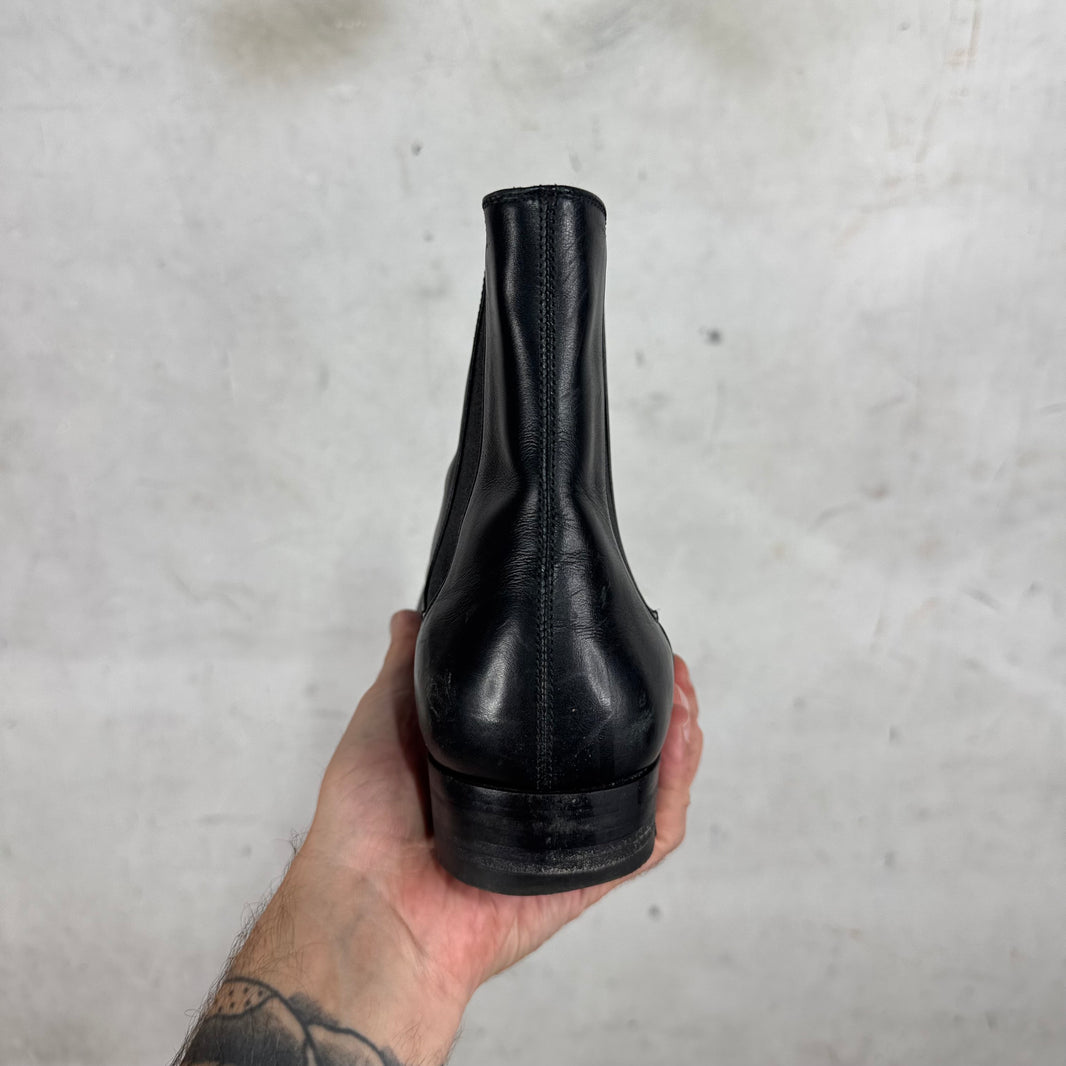 Saint Laurent Black Leather Chelsea Boots