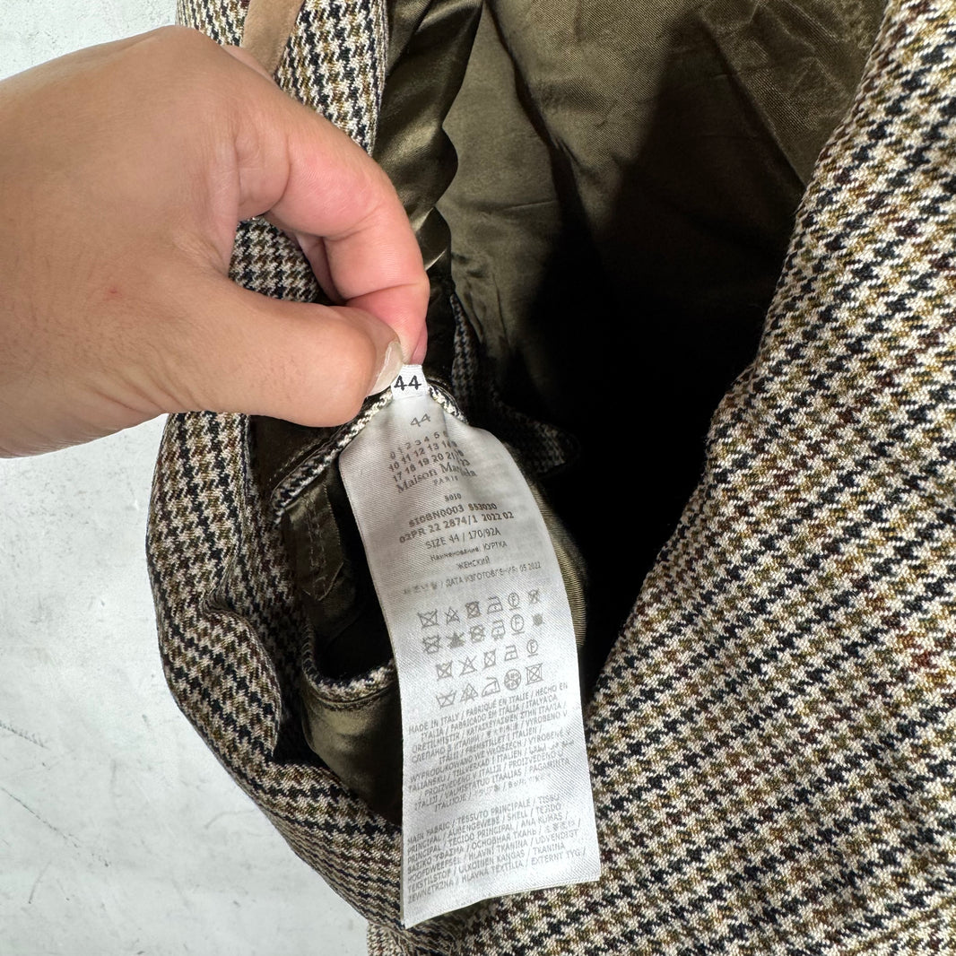 Margiela Houndstooth Cape Blazer Jacket