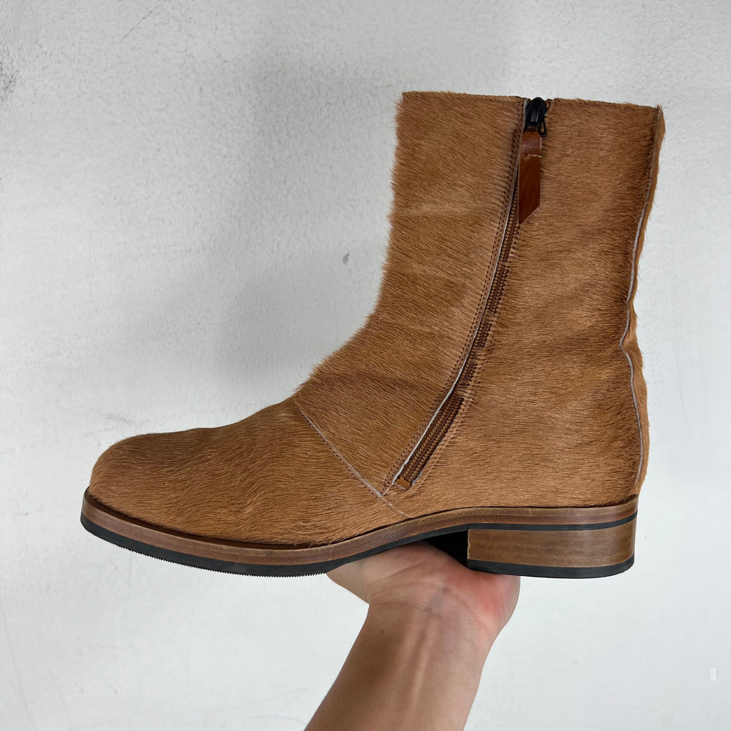 Our Legacy Pony Hair Caramel Camion Boots