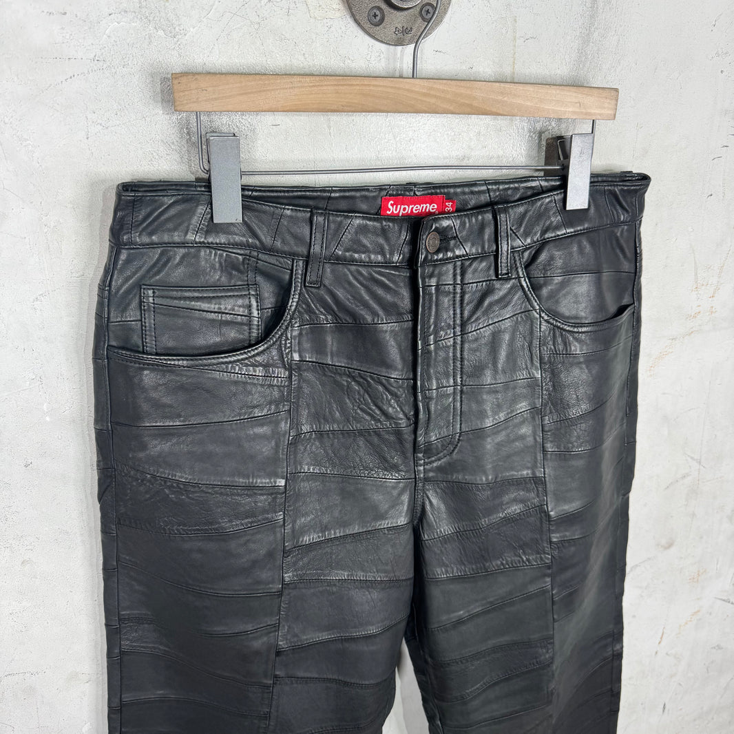 Supreme Patchwork Leather Pants