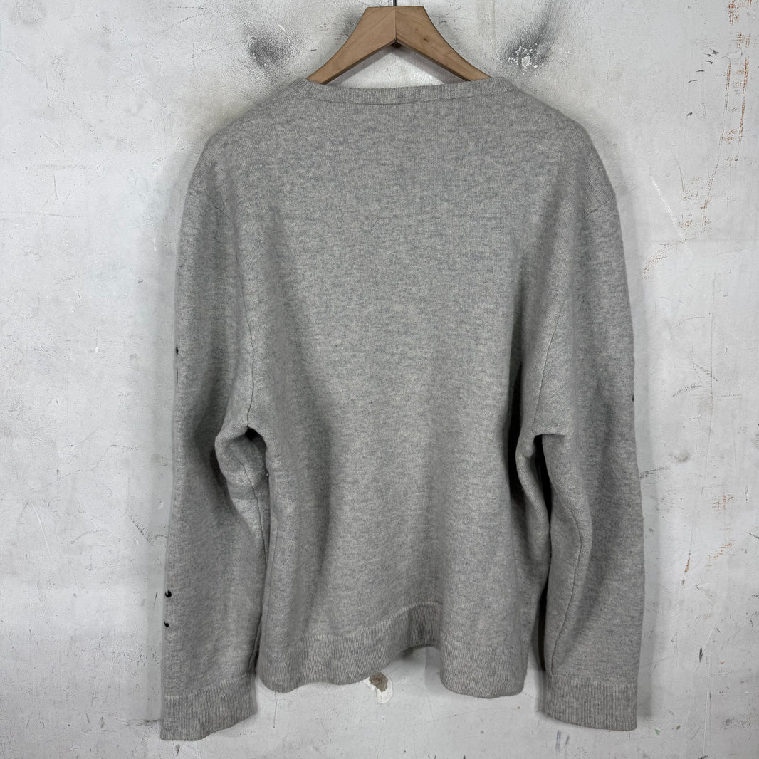 Chrome Hearts Cashmere Script Embroidered Crewneck