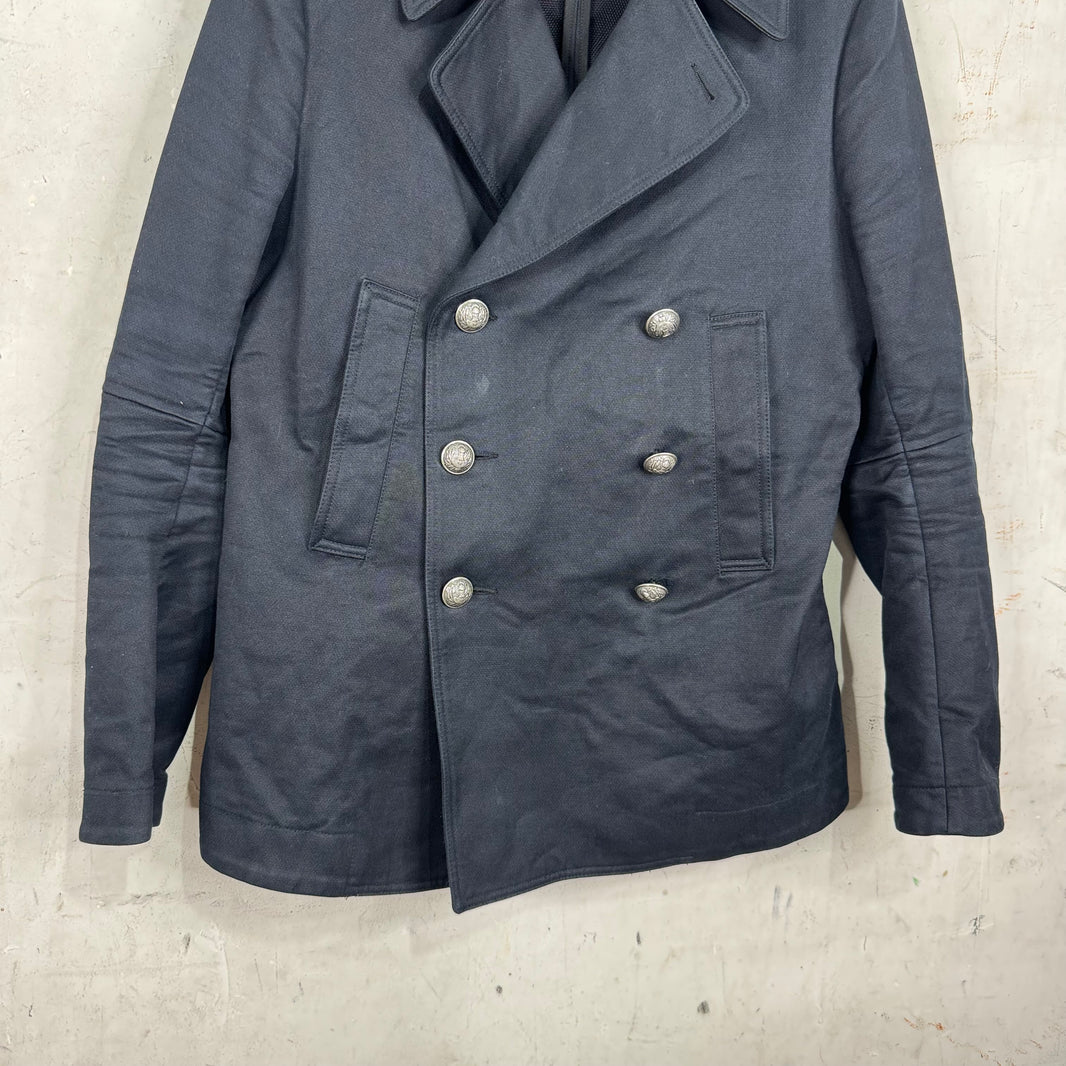 Balmain Mesh Paneled Peacoat