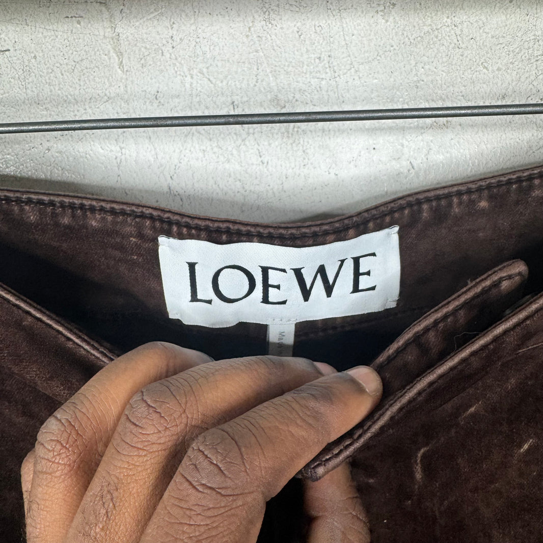 Loewe Flared Velvet Trousers