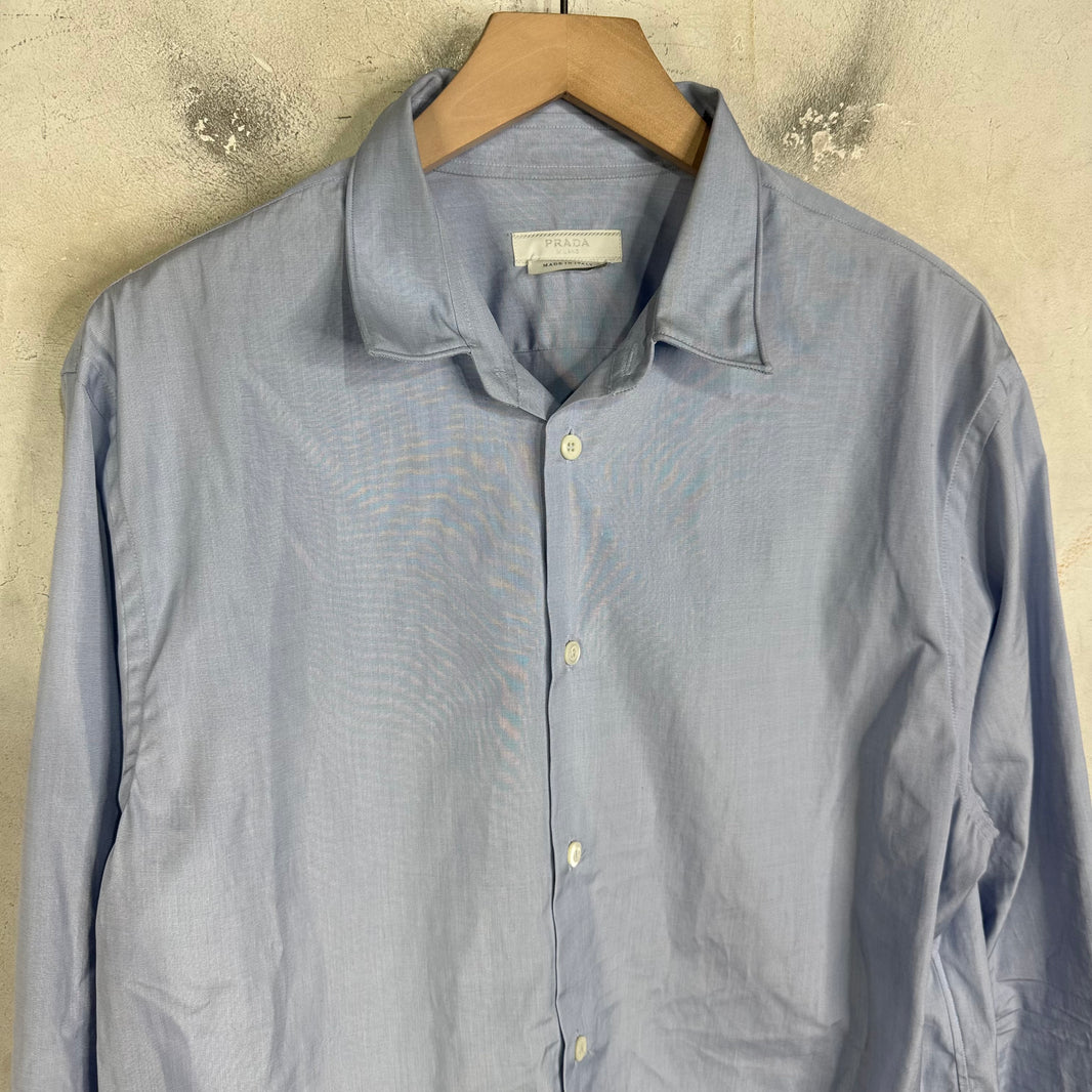 Prada Runway Light Blue Wired Shirt