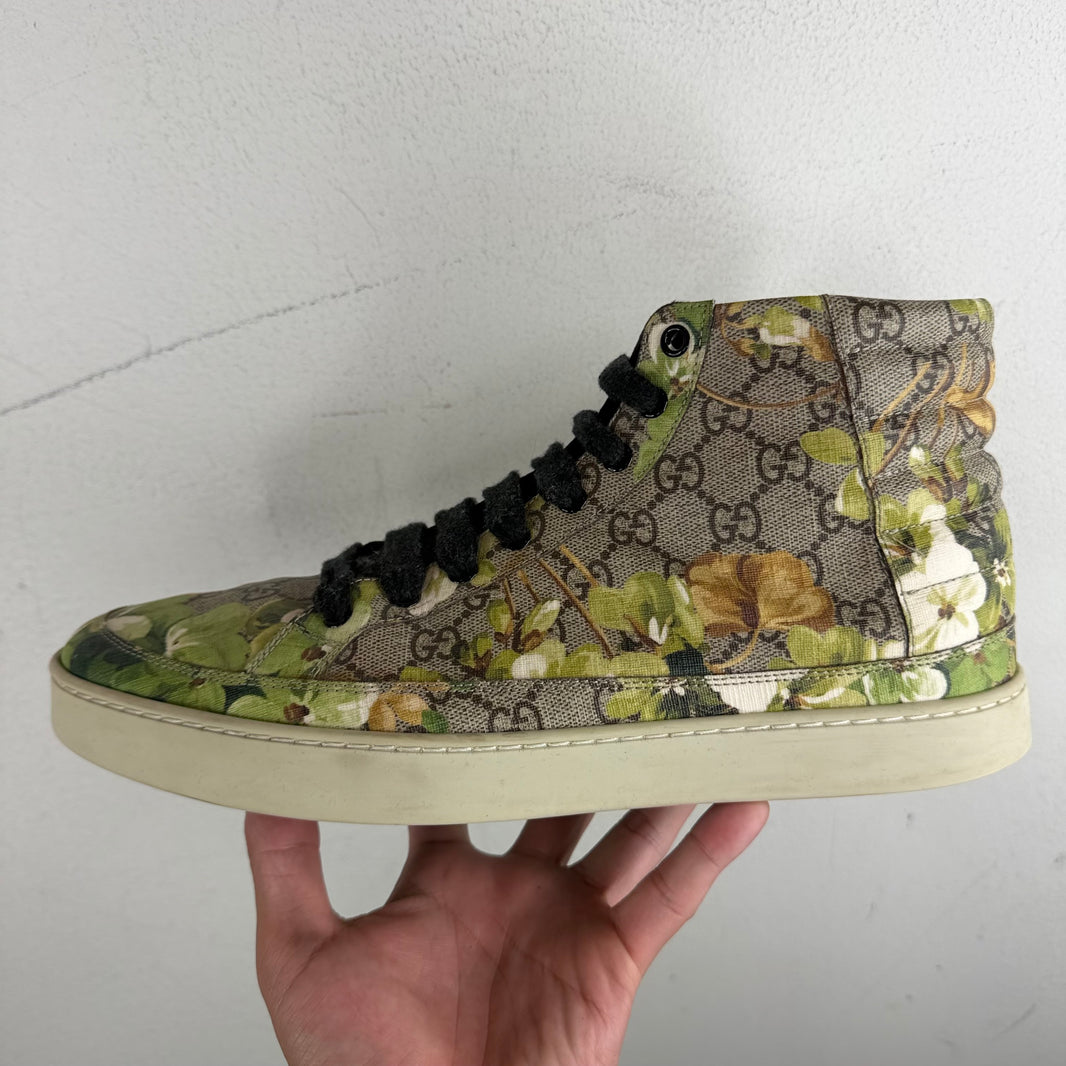 Gucci Floral Monogram Hi Top Sneakers