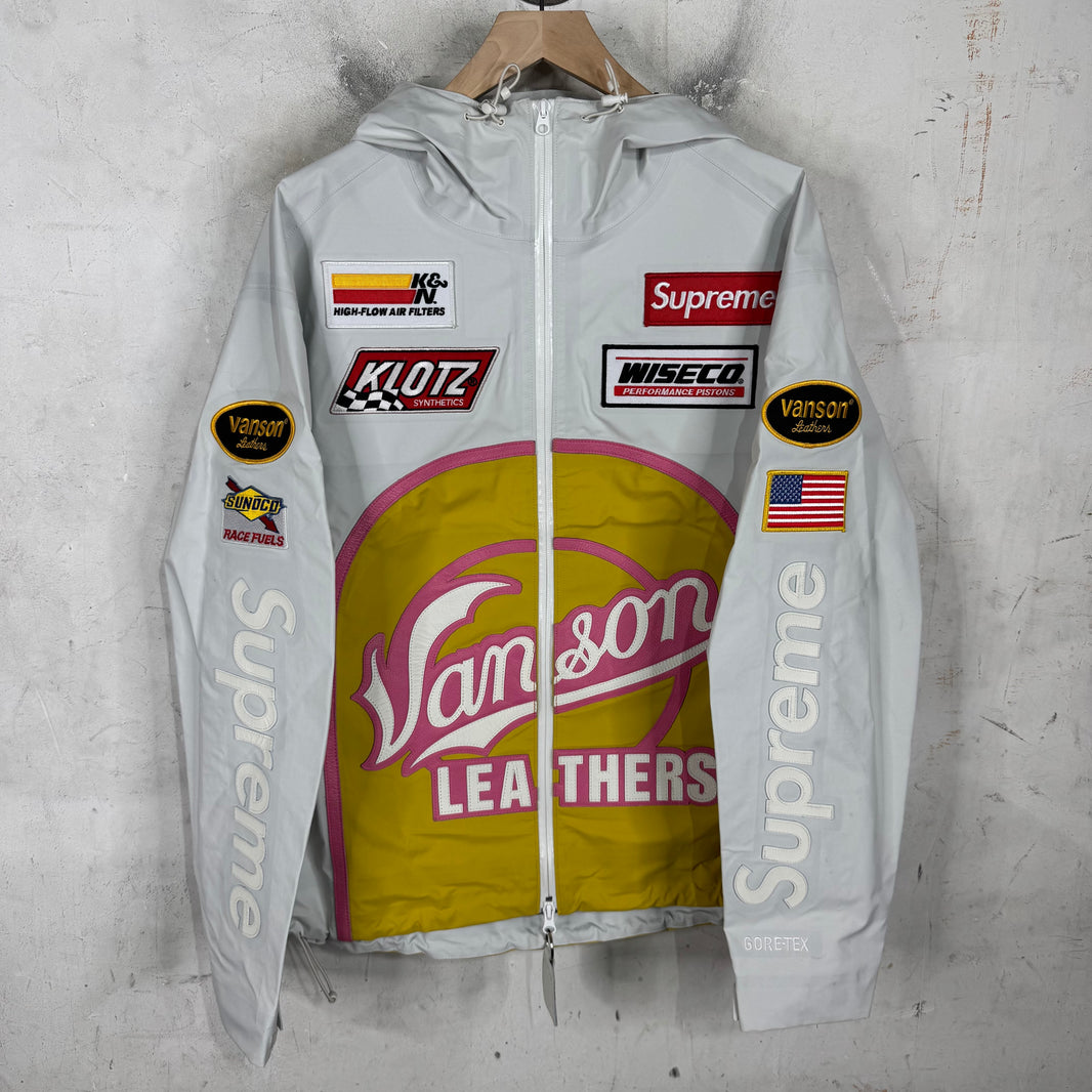 Supreme x Vanson White/Pink/Yellow Rain Jacket