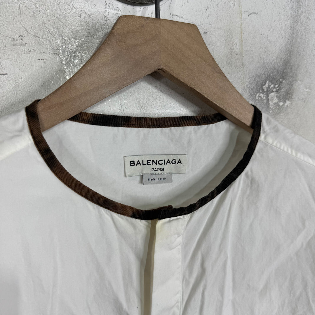 Balenciaga Collarless Bleached L/S Shirt