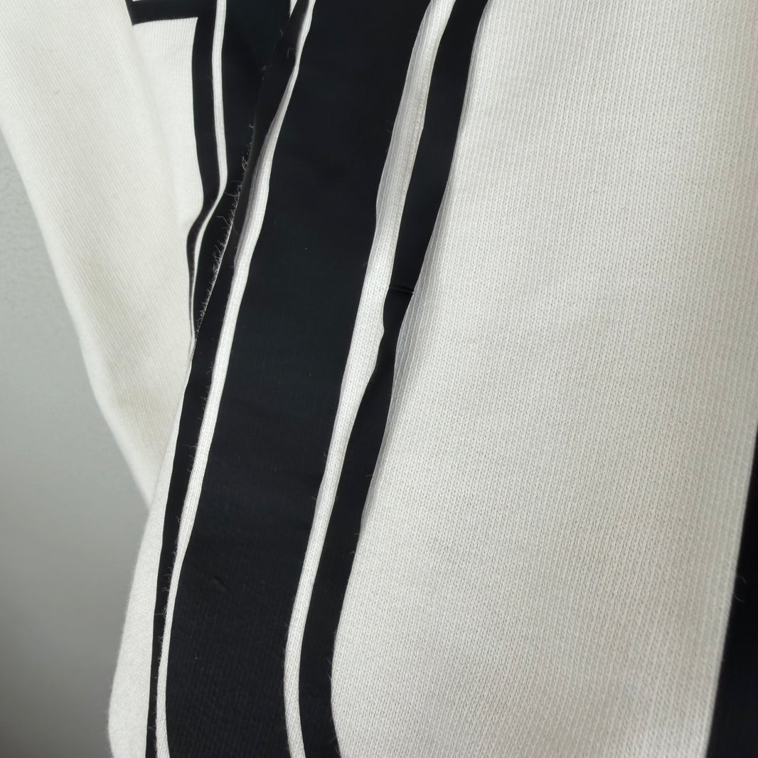 Balenciaga White Soccer Crest Zip Up Hoodie
