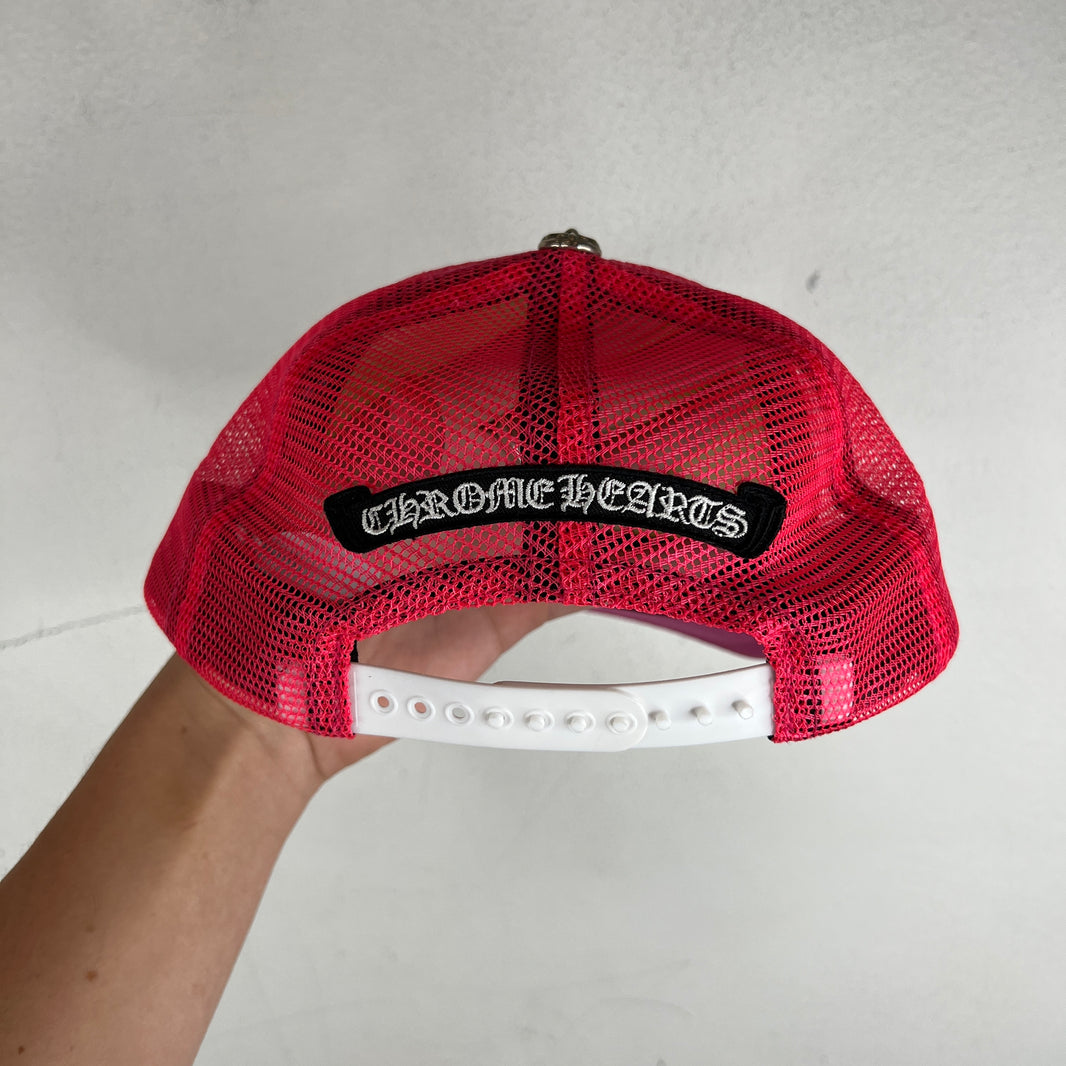 Chrome Hearts Pink Cemetery Triple Cross Hat