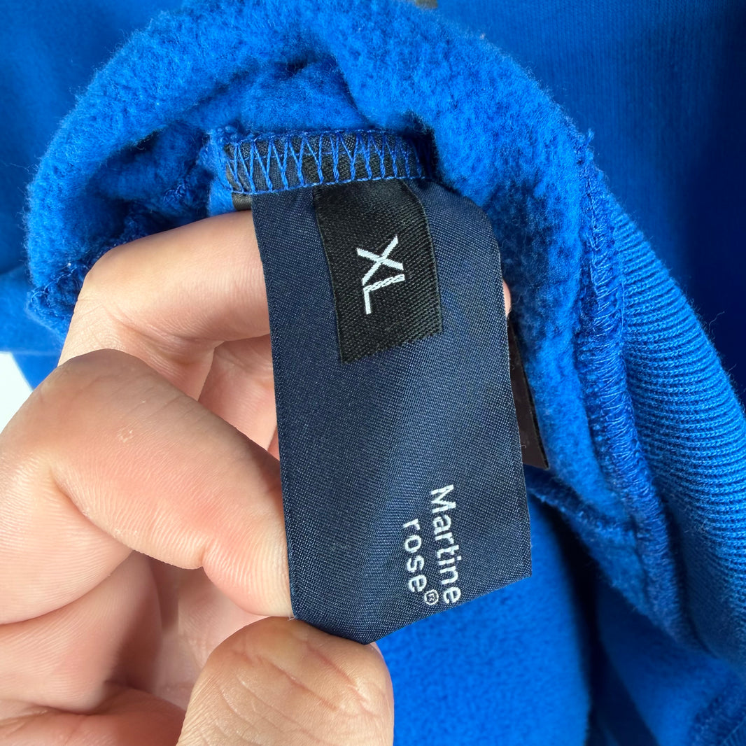 Martine Rose Blue Quiet Riot Hoodie
