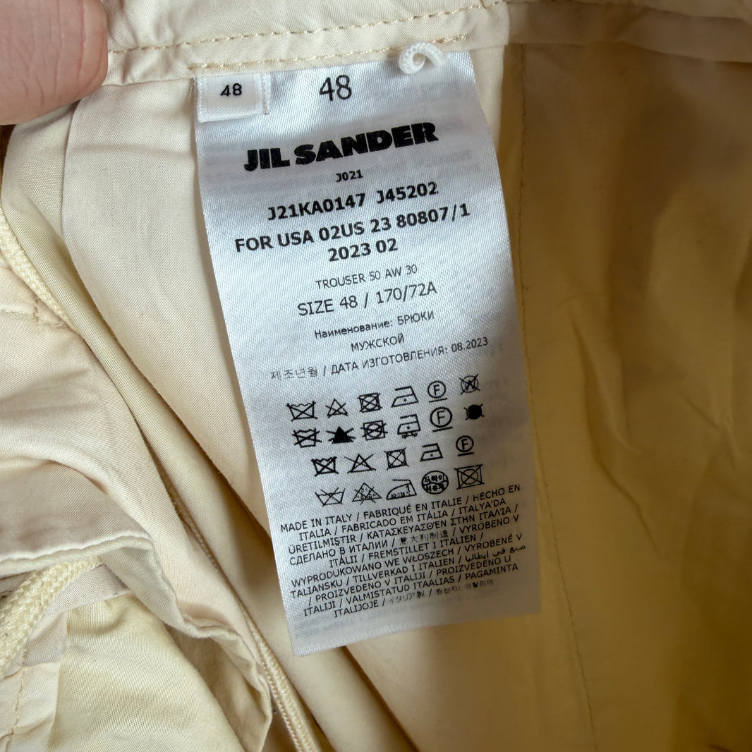 Jil Sander White Cargo Pants