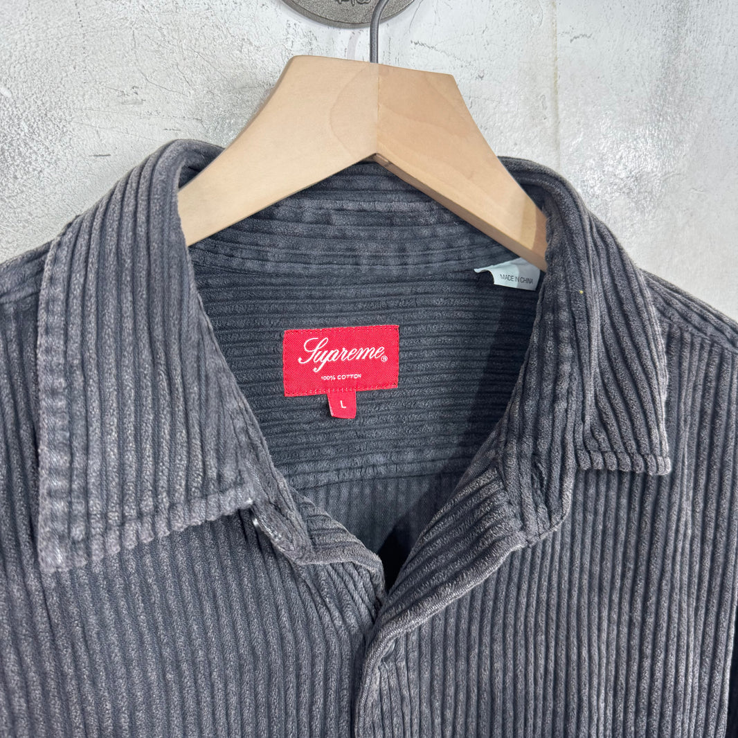 Supreme Deep Corduroy Star Logo LS Shirt